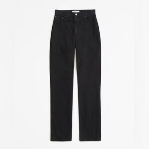 Abercrombie & Fitch - The 90’s Straight Ultra High Rise Washed Black Denim Jeans